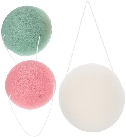 SAFIGLE 3piezas Borla Limpiadora Esponja Corporal De Esponja Limpiadora Para Limpieza De Cutis y Baño