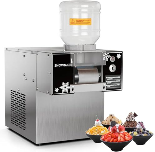 guoyjmm Macchina per Ghiaccio Tritato Commerciale, Macchina per Ghiaccio a Forma di Fiocco di Neve, Macchina per Ghiaccio Tritato in Acciaio Inossidabile, per Panetteria e Bar,120KG