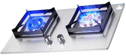 Gas Cooktop Stove,2 Burners Hob,5.2KW Rated Power,Flame Failure Device On Each Burner,Campervan Cooktops,for Caravans Home(LPG)