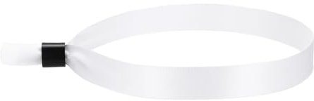 sourcing map 10 Pcs Cloth Event Wristband 13.8x0.6 Colored Wristbands for Events Lightweight Concert Club Entrance Wrist Strap Party Entry, White