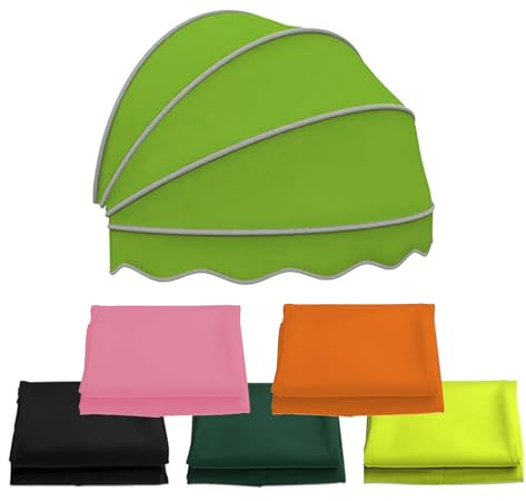 Auvent de fenêtre vert gazon – 120 cm de style dôme pliable avec cadre galvanisé pour protection contre la pluie et le soleil – Parfait pour les terrasses et les vitrines