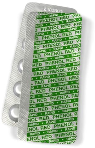 Phenol Red Rapid Tabletten Water-i.d. - pH-Testtabletten für Pool & Whirlpool - Schnell löslich für manuelle Pooltester - Made in Germany - Nicht für Photometer geeignet (50 Stück)