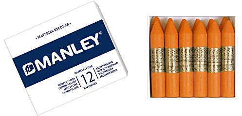 MANLEY MNC04497 Box 12 Wachsmalstifte, orange