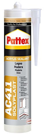 Pattex 1860127 Silicona AC 411, silicona acrílica para madera tipo roble, 300 ml