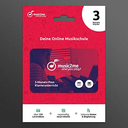 music2me.com: Klavier lernen - Online Klavierunterricht für Anfänger und Fortgeschrittene, deutschsprachig (Aktivierungscode für 3 Monate)