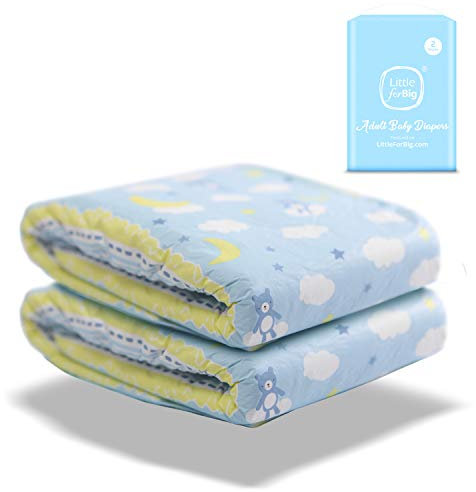 LittleForBig 5500-5800 ml Erwachsenen Gedruckten Windeln 2 Stück - Kleine Träume (M)