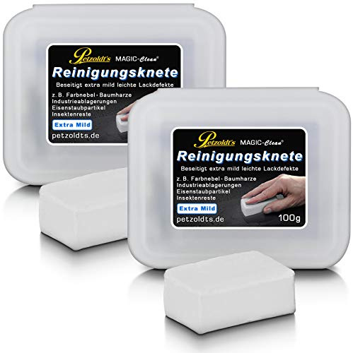2× Petzoldts weiße Profi-Reinigungsknete Magic-Clean, extra mild bei der Lackreinigung