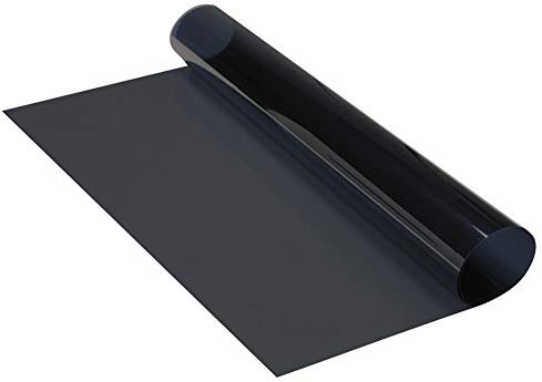 Foliatec Scheibentönungsfolie Tönungsfolie für Auto Scheiben, Universal, mit ABG, 5% VLT, Tiefschwarz-Metallisiert, Maße 51 x 400 cm / 76 x 152 cm