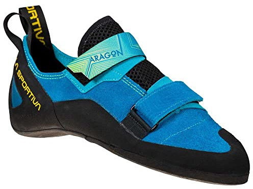 LA SPORTIVA M Aragon Blau - Bequeme vielseitige Herren Kletterschuhe, Größe EU 35 - Farbe Neptune - Citrus