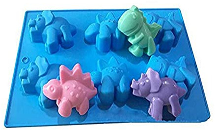 Chikanb Moule à Gâteau Dinosaure, Mignon Silicone Animal Moule, Moule à Gâteau d'anniversaire 3D pour Enfants, Décoration De Gâteau, Moule à pâtisserie, Antiadhésif Moule pour Muffins, 28 CM