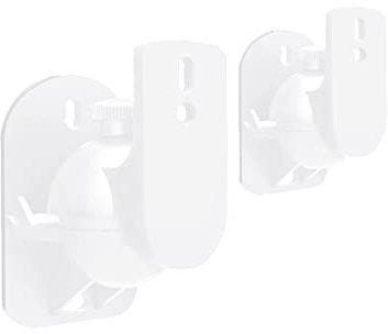 luckxuan Boxenständer Lautsprecher-Wandhalterung 180 ° rotierender Lautsprecher-Montagerahmen Große Surround-Lautsprecher-Rahmenlager 30kg (Paar) Universal-Regal (Color : White)