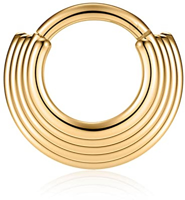 AROWRO 16G Triple Stacked Septum Clicker Hoop Chirurgenstahl Scharnier Nasenringe Daith Helix Knorpel Piercing Schmuck