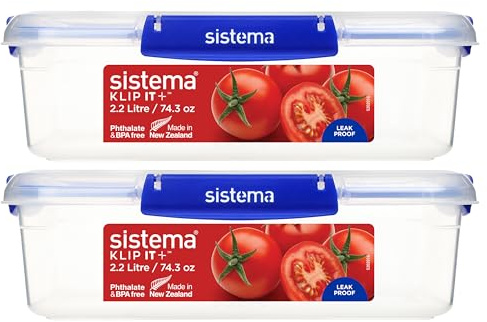 Sistema Food Storage Containers, 2.2L 2 Pack