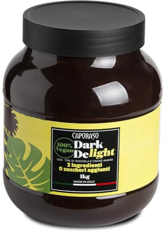 Crema dark delight 100% da 250 grammi vegan gluten Free crema al cacao e nocciole crema cioccolato fondente