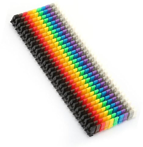 Kabelmarkierer, 100/150 Stück Ziffern 0-9 Drahtmarker Drahtnummer Etiketten Kabelnummernetiketten Kunststoffclip Kabel Identifikation Draht Kabeletikett Bunte Kabelmarkierung Kabel Marker Draht Clips