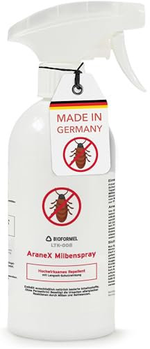 Bioformel LTK-008 500ml Milbenspray & Milbenabwehr mit Langzeitwirkung - Anti Milben-Spray für Matratzen, Textilien, Polster & Bett - Bekämpfung von Milben Hausstaubmilben Bettwanzen Parasiten