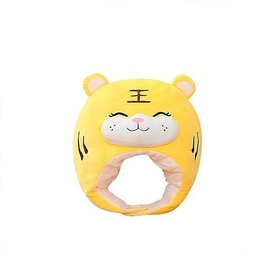 URFEDA Lustige Tiermütze Warm,Plüsch Hut Damen Plüsch Tier Ohr Hut, Tiger Hut Mit Ohren,Stofftierhut Tier Cosplay Hut Party Kopfschmuck Partyhüte Foto Requisiten für Kinder Mädchen Männer und Frauen