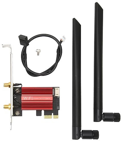 Vikye Tarjeta WiFi 6 PCIe WiFi para Escritorio, Bluetooth 5.2, Adaptador Inalámbrico de Doble Banda con MU MIMO, Compatible con 11, 10 (AX1800 Pro)
