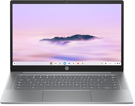 HP Chromebook 14a-nf0000sf Computer portatile 14 FHD IPS, PC portatile (Intel Core i3-N305, RAM 8 GB, UFS 256 GB, Intel UHD Graphics, Chrome OS), Laptop Argento, Tastiera AZERTY