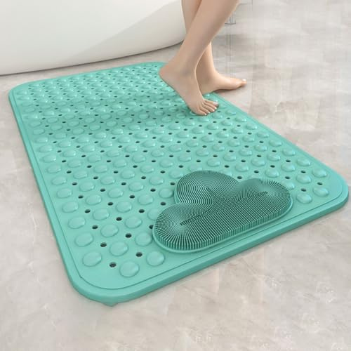Tappetino Doccia Antiscivolo per la Doccia, Tappetino da Bagno con Ventose, Tappeto Antiscivolo da Doccia per Anziani, Tappetini da Doccia Lavabile in Lavatrice per Pavimenti del Bagno 90 x 60 cm