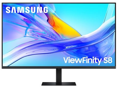 Samsung 37 Zoll ViewFinity S8 S80UD, 4K UHD / 2160p (3.840 x 2.160), PC-Monitor, Bildschirm, HDR10, USB-C, LAN, Easy Setup-Ständer, Eye Saver Mode, Flicker Free, LS37D804UAUXEN