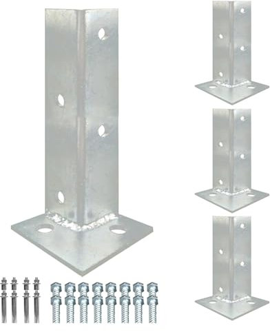 Base d'ancrage de poteau, base de poteau de terrasse, support de base de poteau, utilisation for boîte aux lettres de terrasse en béton, 2x2 3x3 4x4 4x6 6x6 7x7 8x8 10x10, ancre de poteau de clôture,