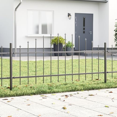 vidaXL Clôture de Jardin Gris 850 x 75 cm, Clôture de Jardin et terrasse, rectangulaire, Moderne, Finition étanche, Durable, Solution de barrière extérieure