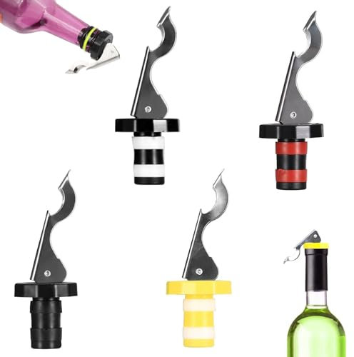 4 Stück Flaschenverschluss Bierflaschen,Flaschenverschluss Universal,Bierflaschenverschluss, Flaschenverschlüsse Mit Hebel,Für Die Weinsammlung Wein Champagner Glasflaschen