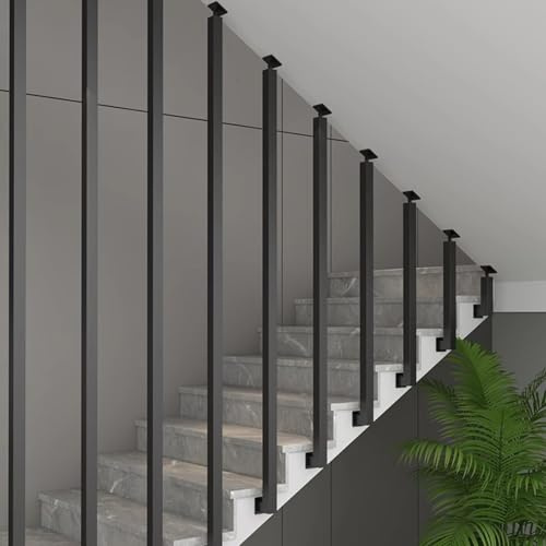 Ringhiera per scale interne Corrimano industriale per scale Parapetto di sicurezza Tipo L Montaggio a soffitto Montanti per balaustra di transizione (140cm 1PS)