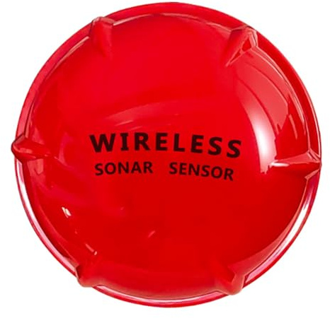 Sharplace Angelfinder, Sonar-, Fischfinder-Detektor, Sonar-Wandler, Tiefenmesser für Kajaks, Boote, Angeln vom Dock aus, Rot