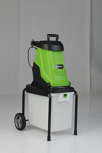 COSTWAY Trituradora de Ramas 2800W, Caja 50L, Hasta 45mm, Biotrituradora con Ruedas, Biotrituradora Electrica Jardin (verde)