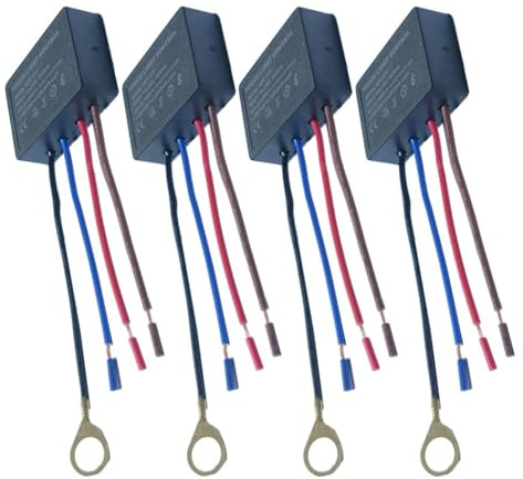 4 Pack Touch Sensor Dimmer Schalter für Tischlampen, Wandlampen, Stehlampen und dekorative Leuchten mit 3-stufiger Helligkeitsregelung, einfache Verkabelung für Heimbeleuchtung Upgrade