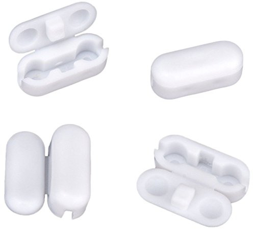ARIATI Pack of 10 Blind Chain Connector Clips for Vertical & Roman Blinds | Replacement Ball Chain Cord Joiners | White Plastic Repair Links for Window Blinds