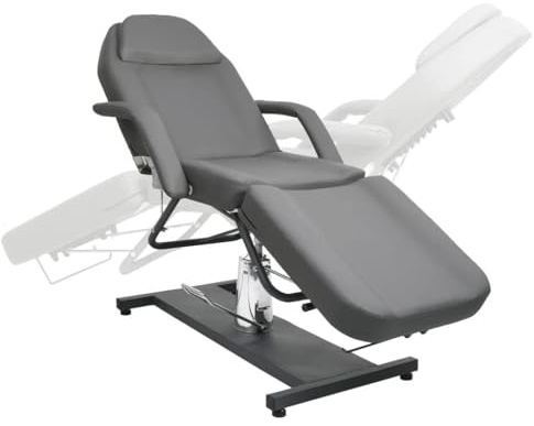 Xolmizyn Massagetisch Kosmetikliege Höhenverstellbar 180x62 cm Grau, 360 Grad drehbarer Behandlungstisch mit Gasdruckfeder für Massage, Tattoo, Gesichtsbehandlung