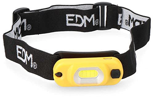 Edp 36386 Linterna de Cabeza Recargable 1W, 250Mah, 3.7V, Negro