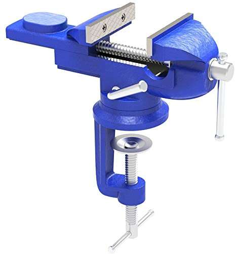 Morsa da tavolo 50 mm con incudine girevole a 360° per banco da lavoro