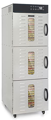 Klarstein Master Jerky 550 Pro Déshydrateur Alimentaire Professionnel/Gastro - 36 Étages, 2400 W, Capacité 5,47 m², Thermostat 30-90 °C, Boîtier en Acier Inoxydable, Argent
