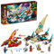 LEGO 71748 NINJAGO Catamaran Sea Battle Building Set with 4 Boat Toys and Kai, Jay and Zane Minifigures