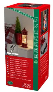 Konstsmide juldekorationer LED snöglob postlåda snögubbe och barn/inomhus, 5 timmars timer/batteridrift: 3 x AA 1,5 V (exkl.)/Vattenfylld jullykta 1 varmvita dioder