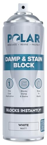 Polar Moisture Repellent Paint White Spray 500ml - Quick-Drying Stain Blocker - Interior Wall and Ceiling Protection