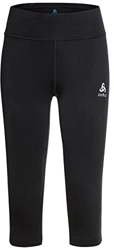 Odlo Damen Essential Tights 3/4 Laufbekleidung Lauftight Schwarz - Schwarz L