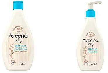 AVEENO Baby Daily Care Hair & Body Wash 400 ml & AVEENO Baby Daily Care Moisturising Lotion 250 ml