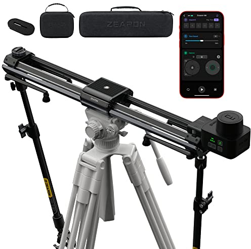 Zeapon Micro 3 E1000 Motorisierter Kameraschieber mit doppelter Distanz, 107 cm Reiseabstand, DSLR-Schieber mit Tragetasche, Motor-Schnellschaltung, 4,5–11,8 kg Nutzlast und verstellbares