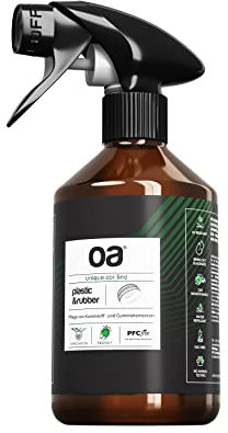 OA Reifenglanz, Gummipflege, Kunstoffpflege Schwarz CAR PLASTIC & RUBBER (250 ml) | Imprägnierungsmittel für Gummi- und Kunststoffelemente Außerhalb des Autos mit Nassreifeneffekt