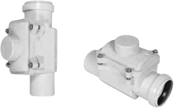 Vertical backflow valve, diameter DN 50, 75, backflow seal, rat protection for HT - KG pipes, check valve, waste water (DN-75 vertical)