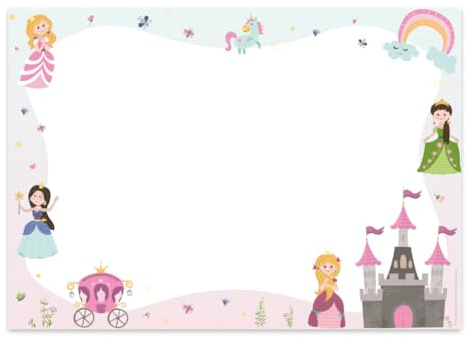 PuK Krämmer GmbH Schreibtischunterlage Prinzessin | Papier DIN A2 | 25 Blatt Block zum Malen, Schreiben und Kritzeln | 1er oder 2er Pack | Malunterlage für Mädchen