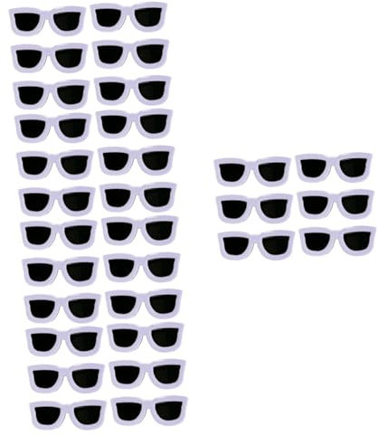 FRCOLOR 30stücke Lustige Sonnenbrillen-haarspangen Kreative Haarclips Für Mädchen Für Partys Festivals Und Alltagslooks Mit Stylischem Design Cremeweiß