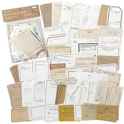 WaLdor Scrapbook-Zubehör 100 Stück Memories Prologue Vintage Haftnotizen aus Papier for Handbuch, DIY, Dekoration, Scrapbook, Planer, Tagebuch, Schreibwaren Scrapbook-Aufkleber (Color : D)