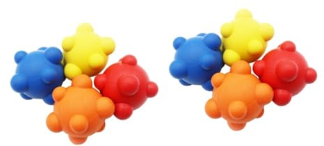 FRCOLOR 4stücke Hundespielzeug Aus Gummi Unregelmäßiger Hüpfender Kauspielzeug Für Hunde Sicher Und Langlebig Zufälligen Farben Für Interaktives Spielen Und Training