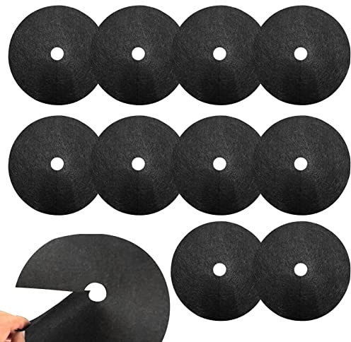 Alfombra antimalezas para árboles, 10 Alfombrillas de árbol Gruesas, Alfombrillas contra malezas degradables para Evitar el Crecimiento de malezas y malezas